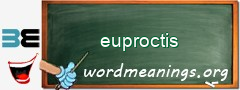 WordMeaning blackboard for euproctis